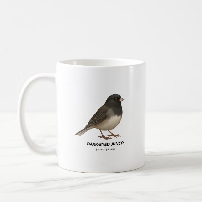 Dark-eyed Junco - Birds of California Coffee Mug (Left)