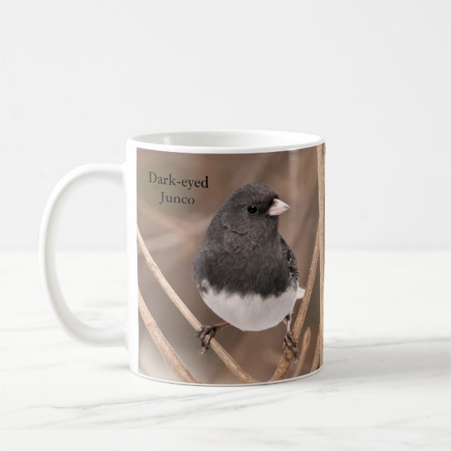 Dark-eyed Junco Coffee Mug by BirdingCollectibles (Left)