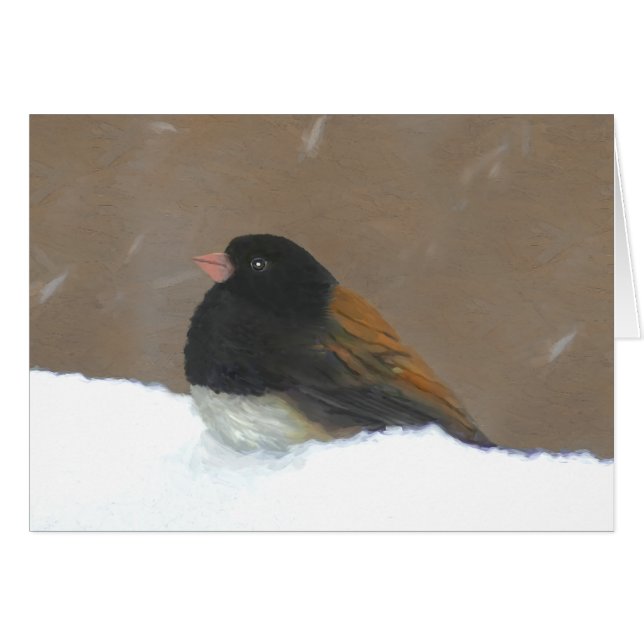 Dark-Eyed Junco Painting - Original Bird Art (Front Horizontal)