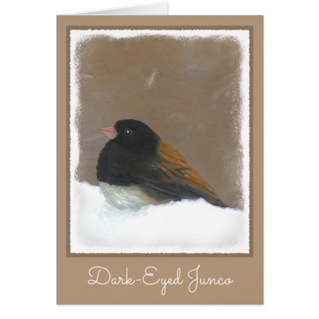 Dark-Eyed Junco Painting - Original Bird Art (Front)