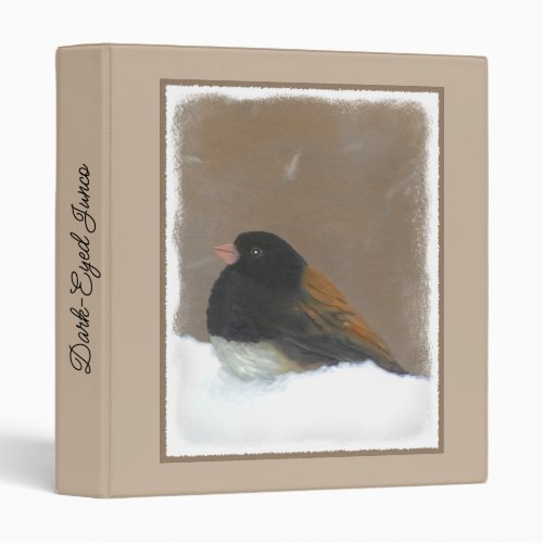 Dark_Eyed Junco Painting _ Original Bird Art 3 Ring Binder