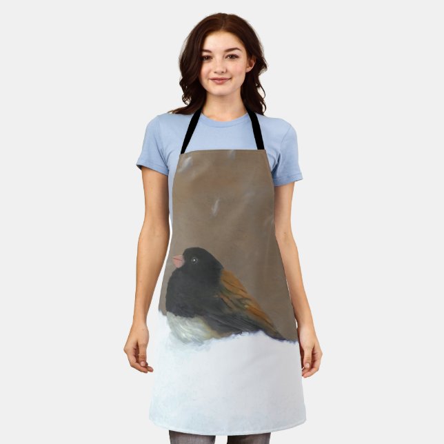 Dark-Eyed Junco Painting - Original Bird Art Apron (Worn)