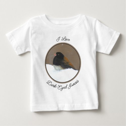 Dark_Eyed Junco Painting _ Original Bird Art Baby  Baby T_Shirt
