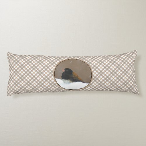 Dark_Eyed Junco Painting _ Original Bird Art Body Pillow