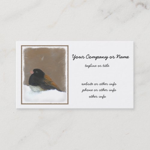 Dark_Eyed Junco Painting _ Original Bird Art Business Card
