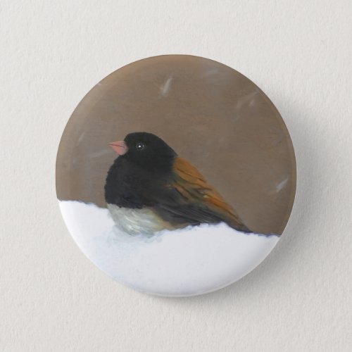 Dark_Eyed Junco Painting _ Original Bird Art Button