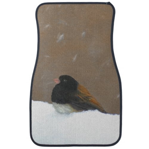 Dark_Eyed Junco Painting _ Original Bird Art Car Floor Mat