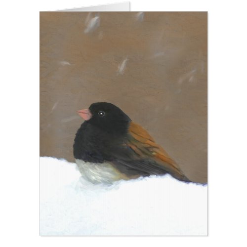 Dark_Eyed Junco Painting _ Original Bird Art Card
