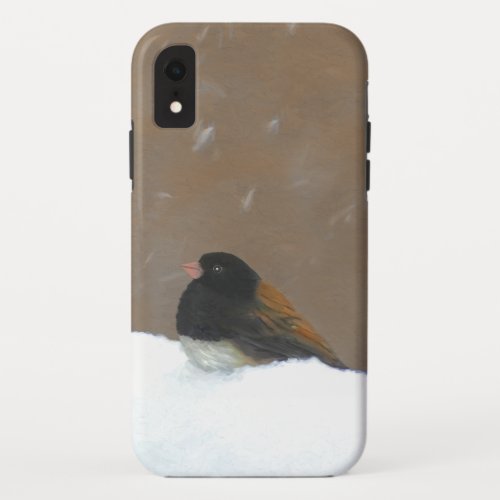 Dark_Eyed Junco Painting _ Original Bird Art iPhone XR Case