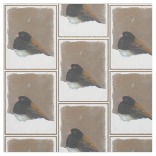 Dark_Eyed Junco Painting _ Original Bird Art Fabric