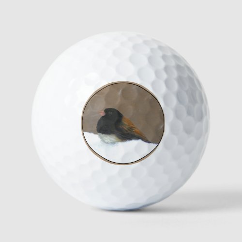 Dark_Eyed Junco Painting _ Original Bird Art Golf Balls