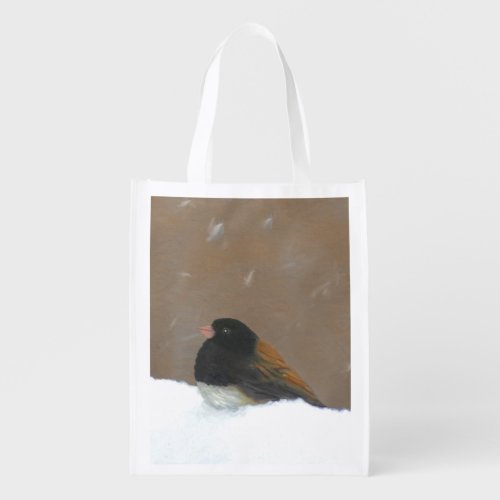 Dark_Eyed Junco Painting _ Original Bird Art Grocery Bag