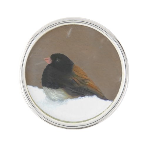 Dark_Eyed Junco Painting _ Original Bird Art Lapel Pin