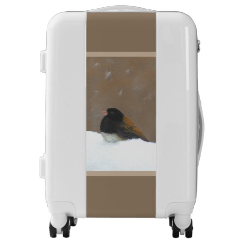 Dark_Eyed Junco Painting _ Original Bird Art Luggage