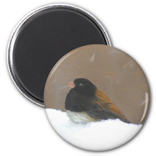 Dark_Eyed Junco Painting _ Original Bird Art Magnet