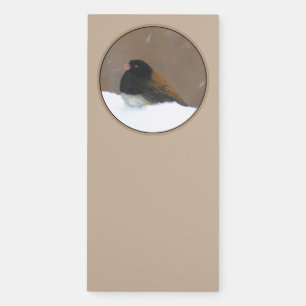 Dark-Eyed Junco Painting - Original Bird Art Magnetic Notepad