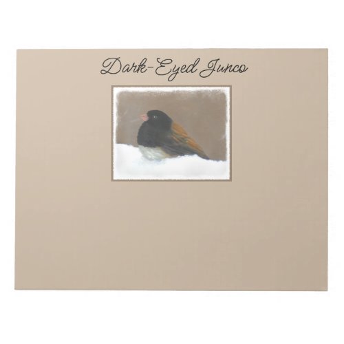 Dark_Eyed Junco Painting _ Original Bird Art Notepad