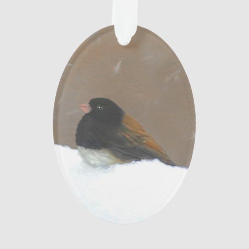 Dark_Eyed Junco Painting _ Original Bird Art Ornament