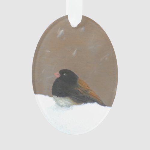 Dark_Eyed Junco Painting _ Original Bird Art Ornament