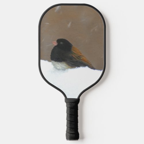 Dark_Eyed Junco Painting _ Original Bird Art Pickleball Paddle