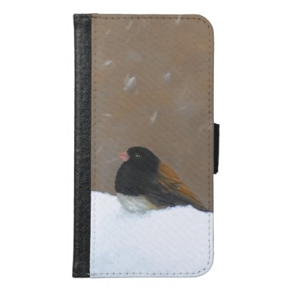 Dark-Eyed Junco Painting - Original Bird Art Samsung Galaxy S6 Wallet Case