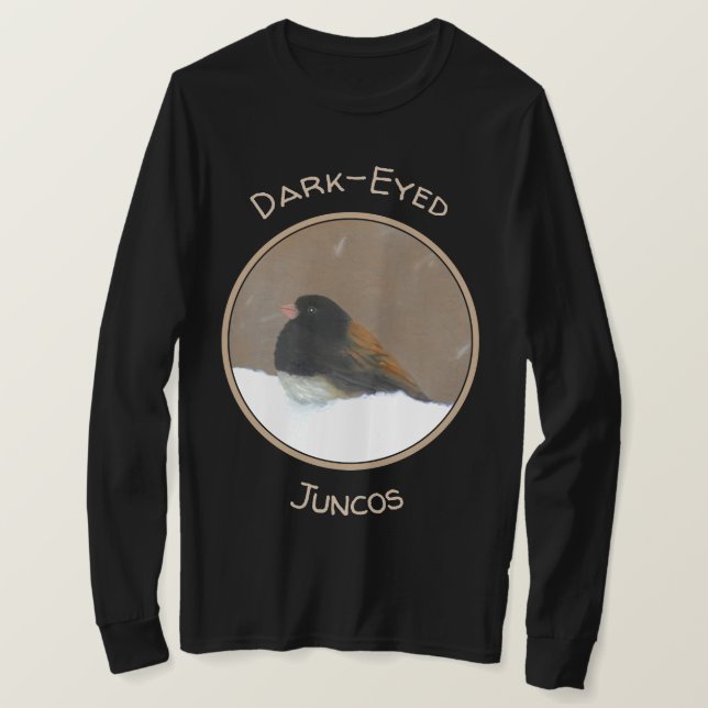 Dark-Eyed Junco Painting - Original Bird Art T-Shirt (Design Front)