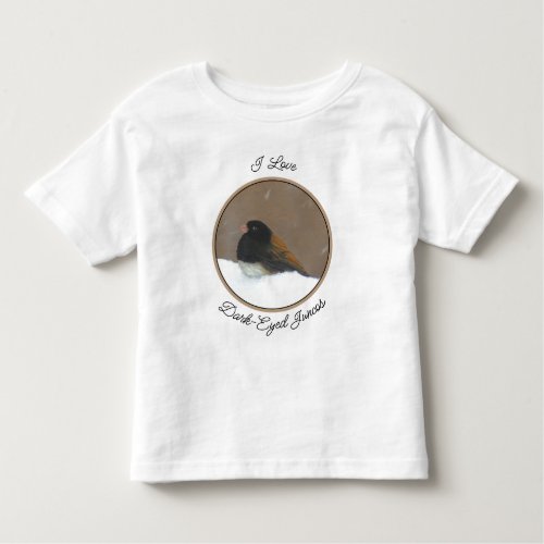 Dark_Eyed Junco Painting _ Original Bird Art Toddl Toddler T_shirt