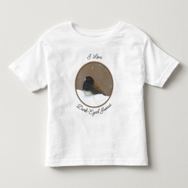 Dark-Eyed Junco Painting - Original Bird Art Toddl Toddler T-shirt (Front)