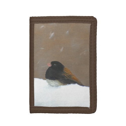 Dark_Eyed Junco Painting _ Original Bird Art Trifold Wallet