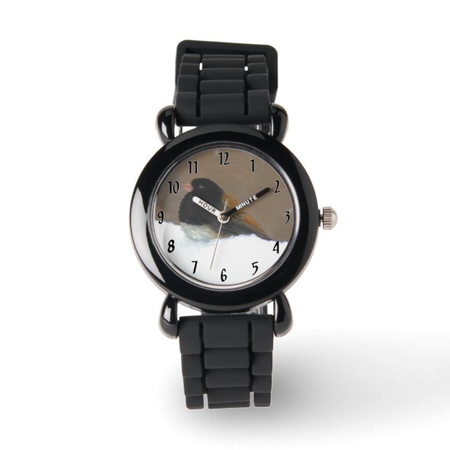 Dark-Eyed Junco Painting - Original Bird Art Watch (Front)