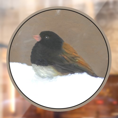 Dark_Eyed Junco Painting _ Original Bird Art Window Cling