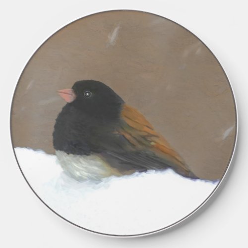 Dark_Eyed Junco Painting _ Original Bird Art Wireless Charger