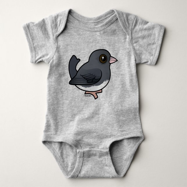 Dark-eyed Junco (slate-colored) Baby Bodysuit (Front)