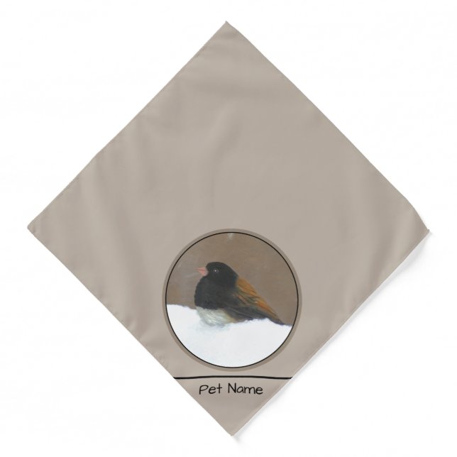 Dark-Eyed Junco Winter Painting Original Bird Art Bandana (Front)