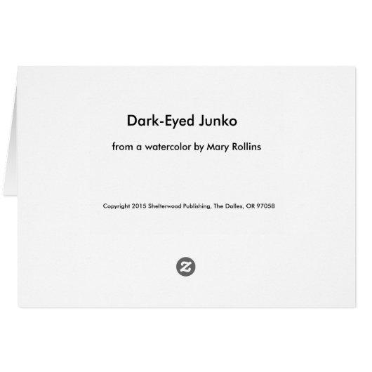 Dark-Eyed Junko (Back Horizontal)