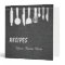 Dark Fabric Kitchen utensils recipe binder book