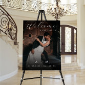 Photo wedding welcome sign elegant foam board