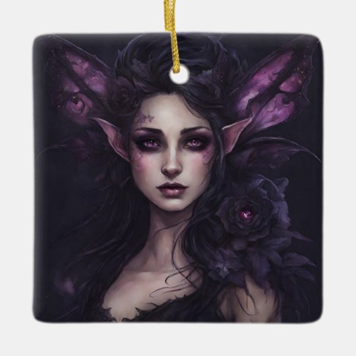 Dark Fae Ceramic Ornament