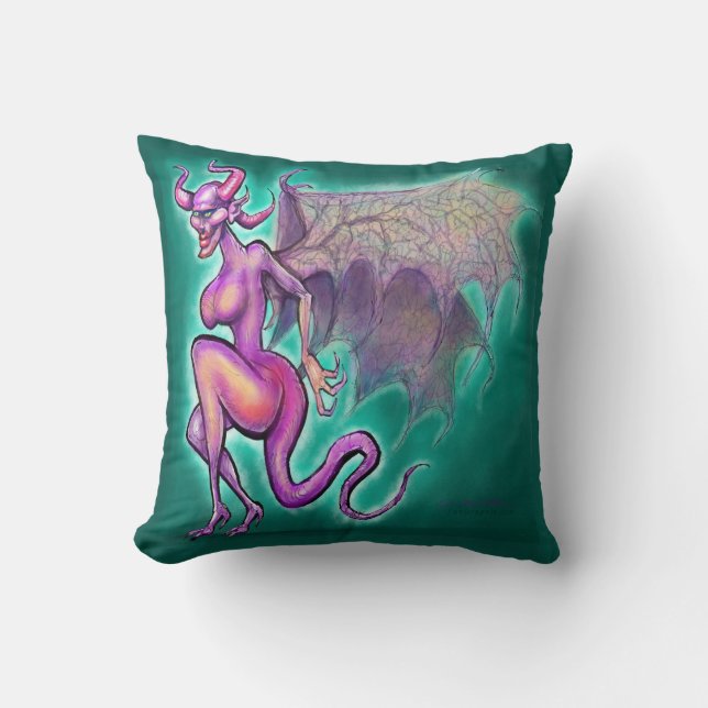 Dark Fae Throw Pillow (Front)