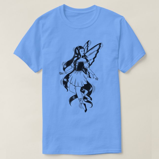 Dark Fairy Fairies Magic Magical Fly Wings  T-Shirt (Design Front)