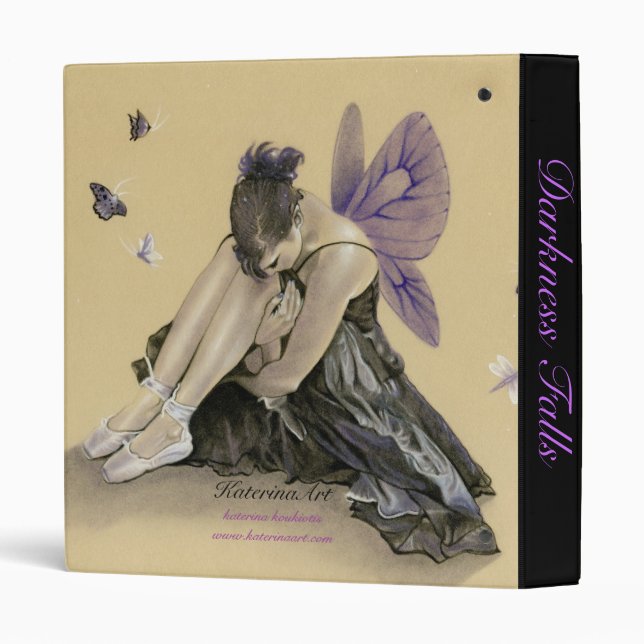 Dark Fairy Purple Wings Binder (Back/Spine)