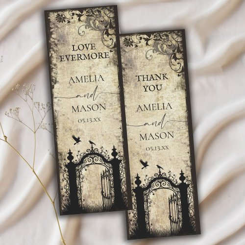 Dark Fairytale Gate Wedding Thank You Favor 