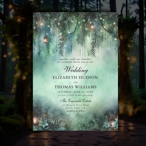 Dark Fairytale Wedding Enchanted Forest Theme Invitation