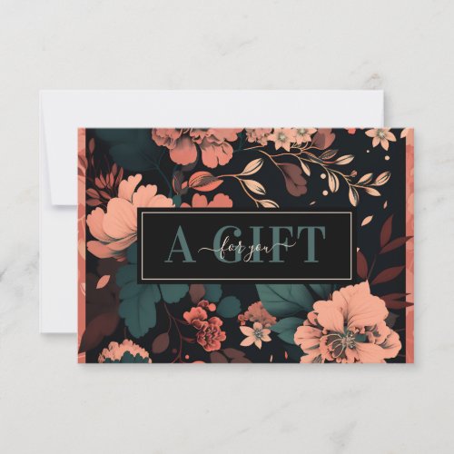 Dark Fall Floral Beauty Business Gift Certificate