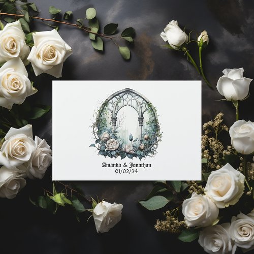 Dark Fantasy Castle Window Gothic Wedding Guest Book