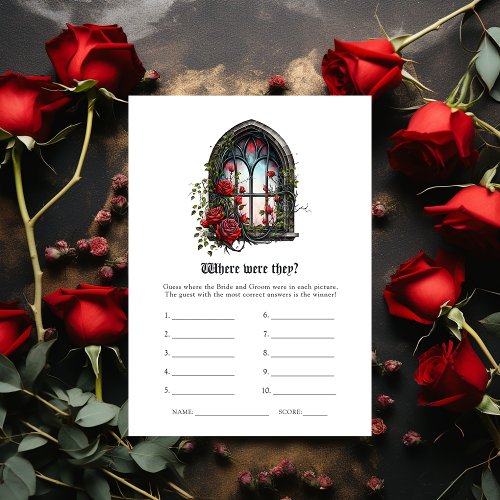 Dark Fantasy Castle Window Gothic Wedding Invitation