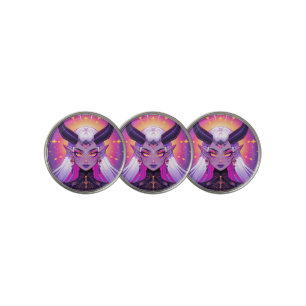 Dark Fantasy Demon Princess Anime Girl Golf Ball Marker