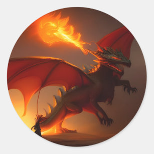 Sticker Dragon Dark Fantasy