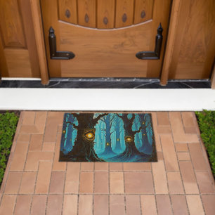 Dark Fantasy Eyeball Forest Design Fiber Doormat