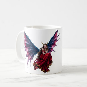 Dark Fantasy Fairy Queen with Butterfly Wings Coffee Mug